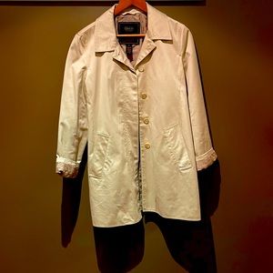 Coach beige single breasted trench coat size L